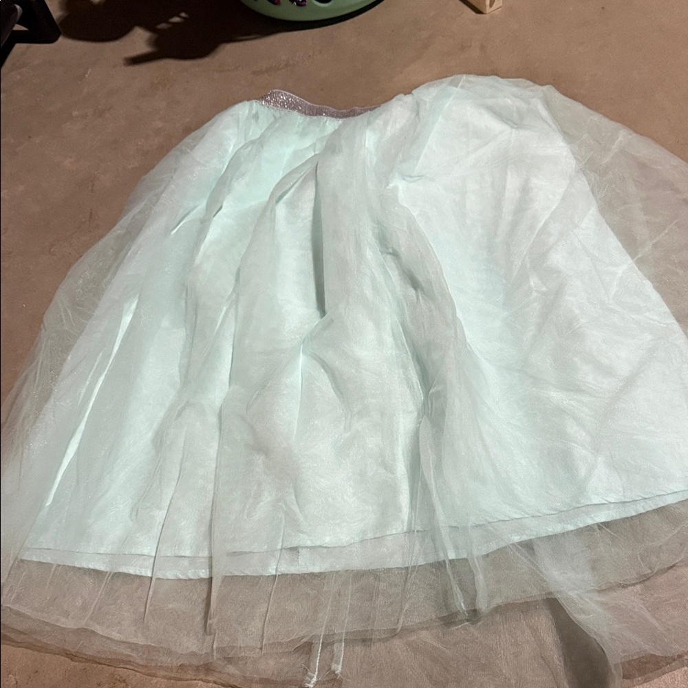 Cat & Jack Light Green Tulle A-Line Skirt
